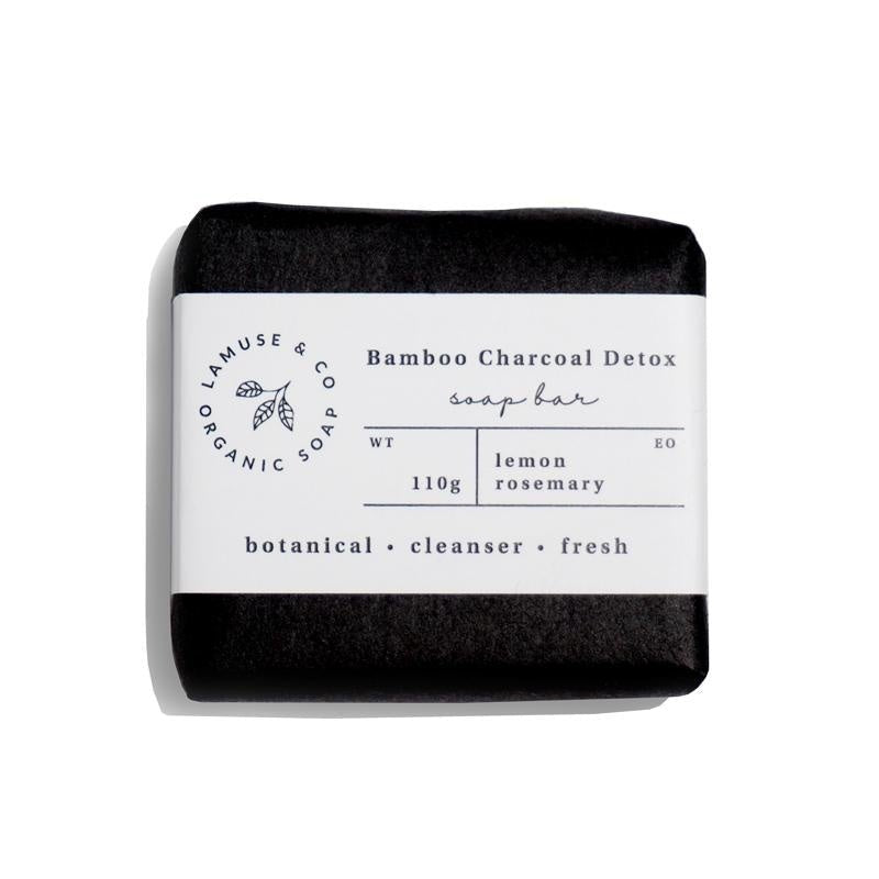 สบู่ล้างหน้าลดสิว bamboo charcoal detox soap