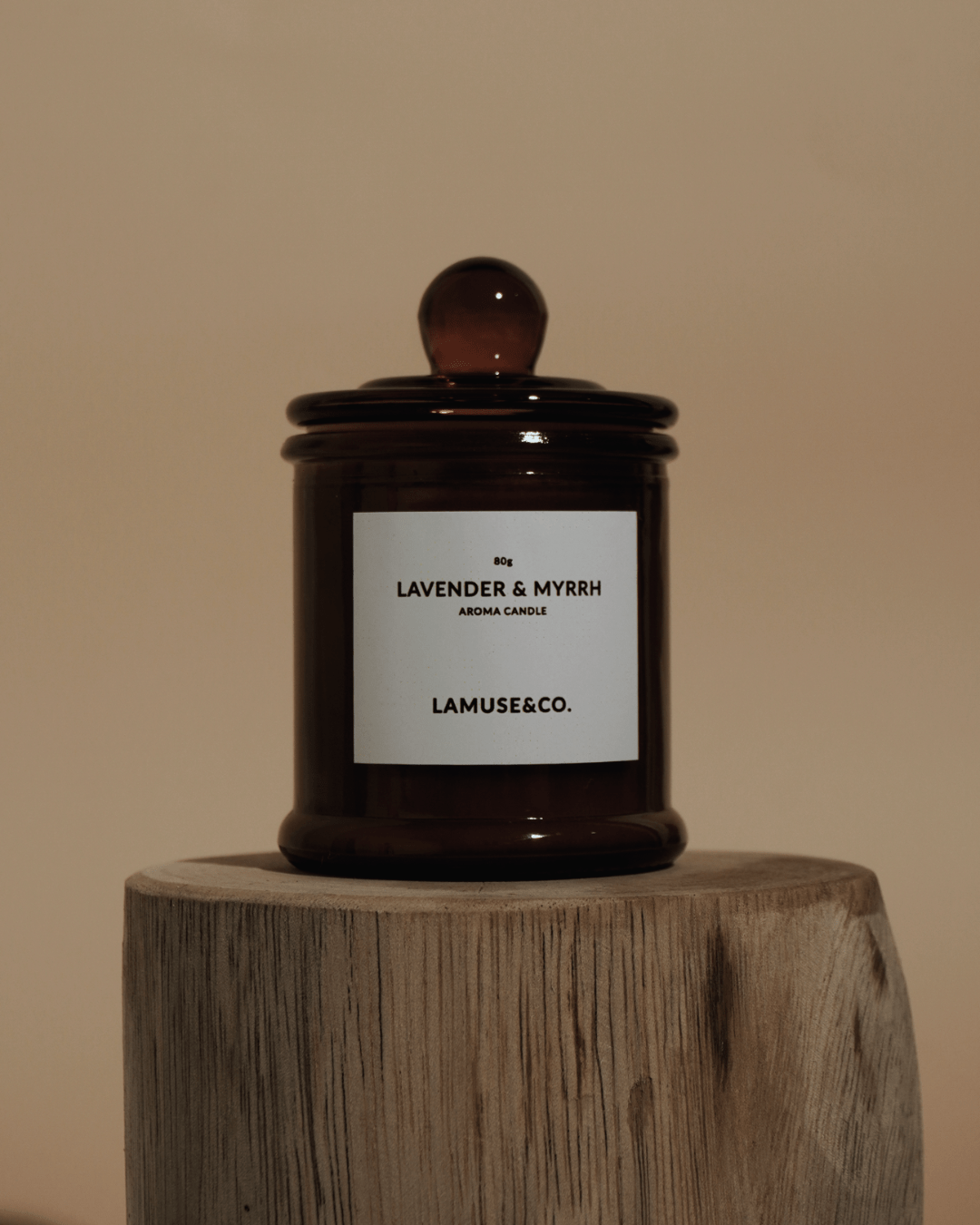 Lavender & Myrrh Aroma Candle Travel Size 80g