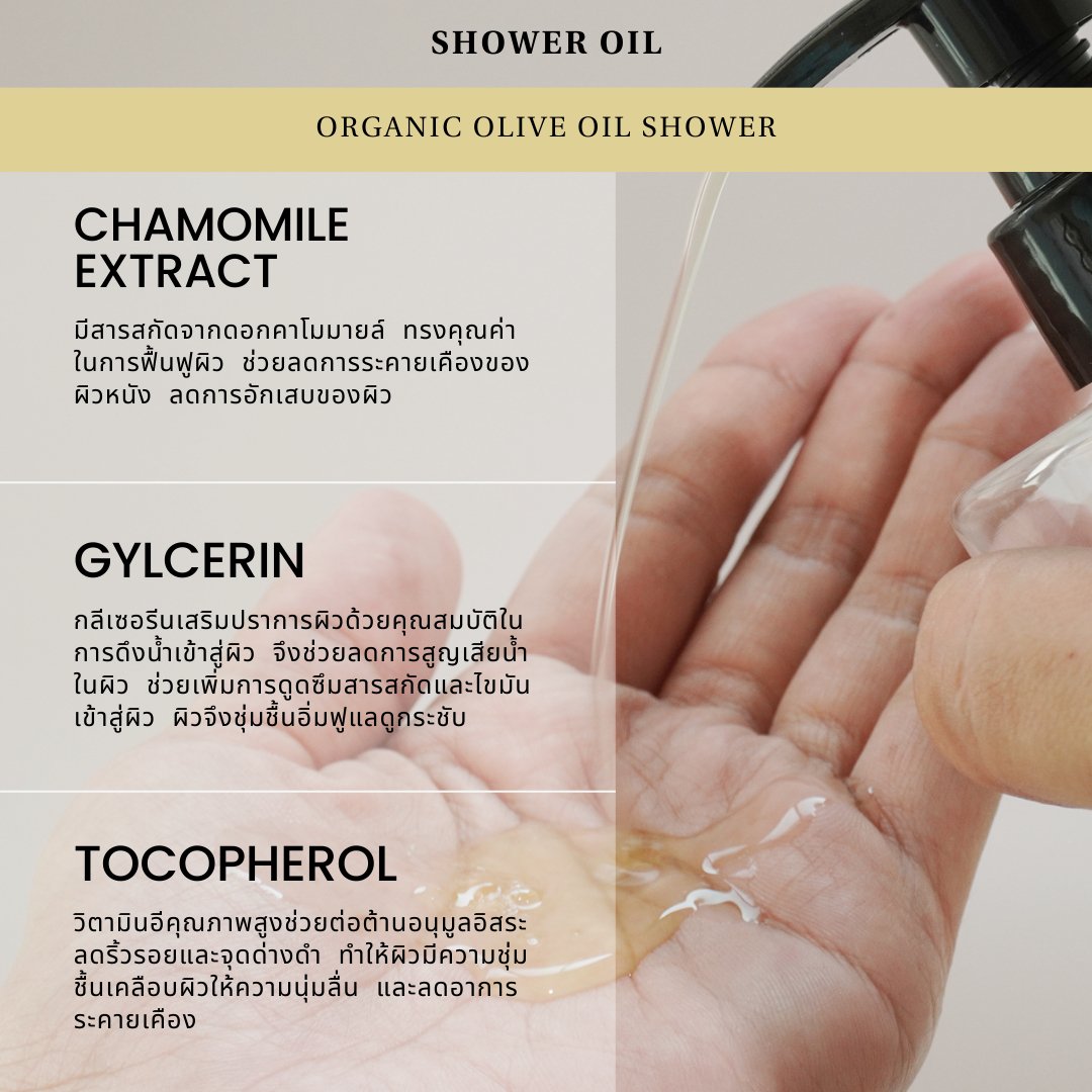 Organic Castile Shower Oil Refill 500ml