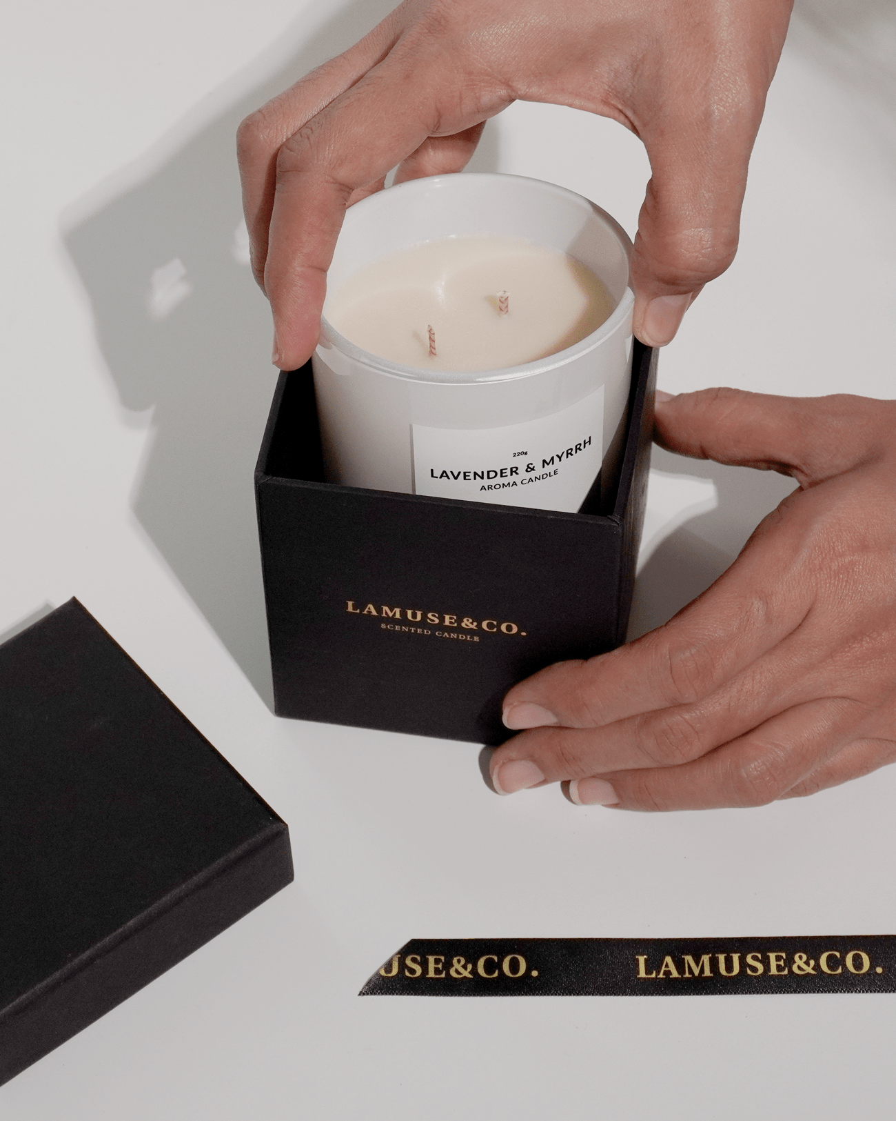 เทียนหอม Lavender & Myrrh Aroma Candle 220g