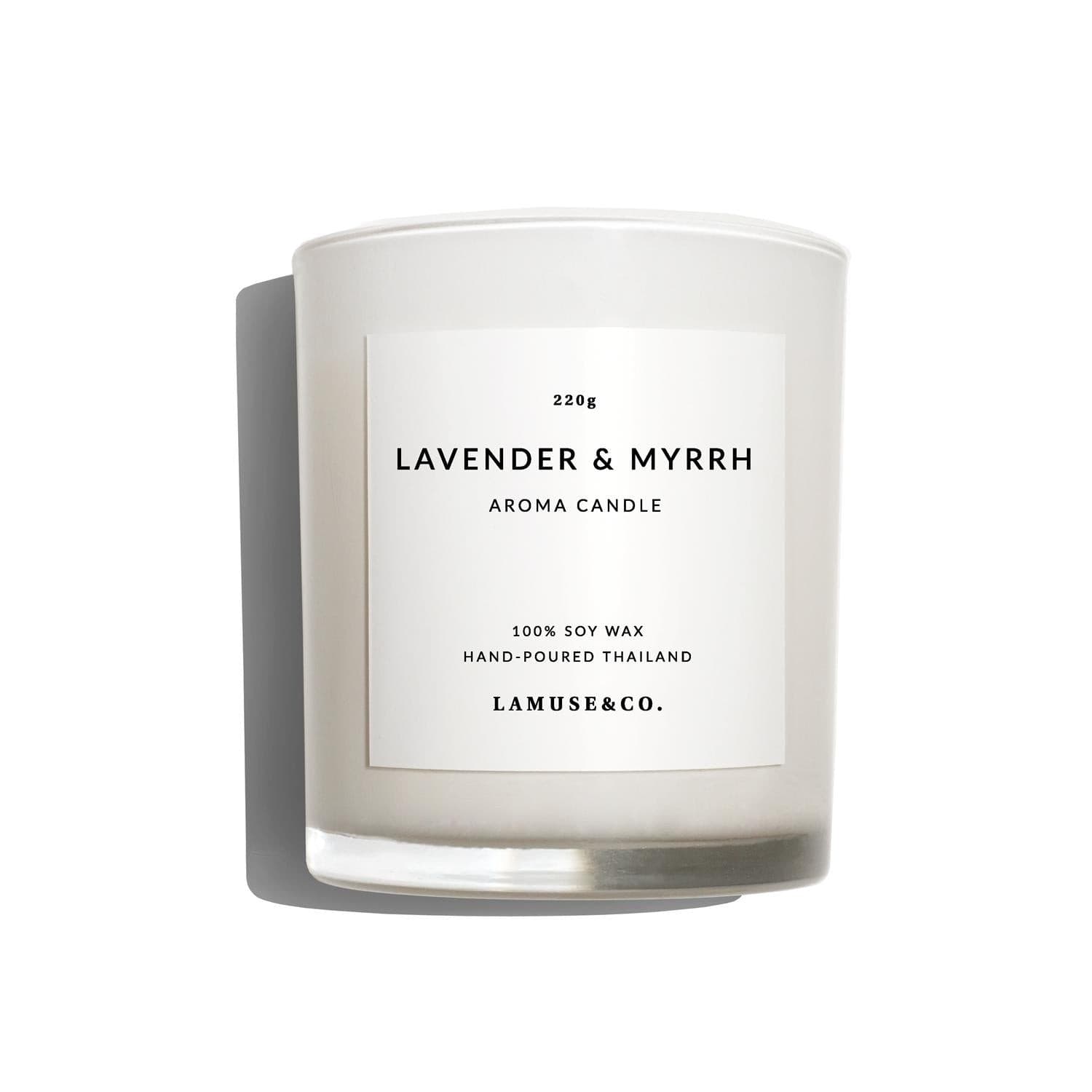 Lavender & Myrrh Aroma Candle 220g scented candle.